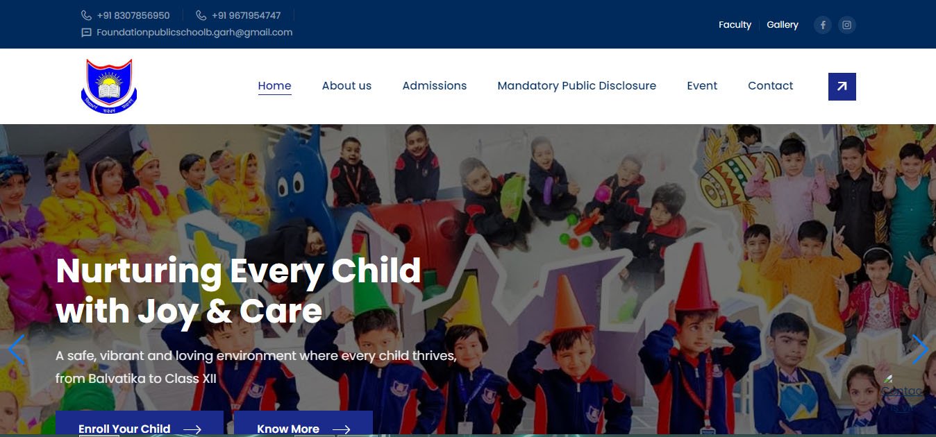 Foundation Public School homepage