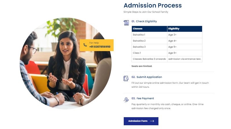 Foundation Public School admission fee process
