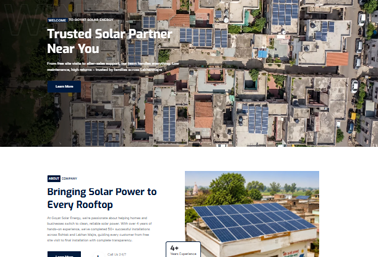Goyat Solar Energy website screenshot 2